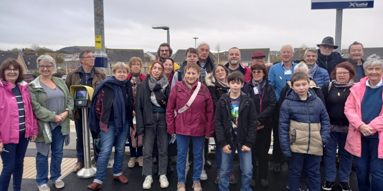 Lignieres twinning group passed through East Linton Station